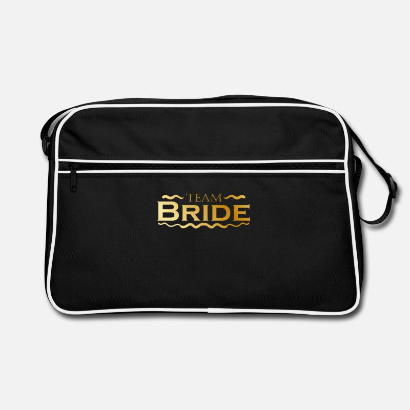 Team Bride in Gold Wedding Celebration Retro Bag