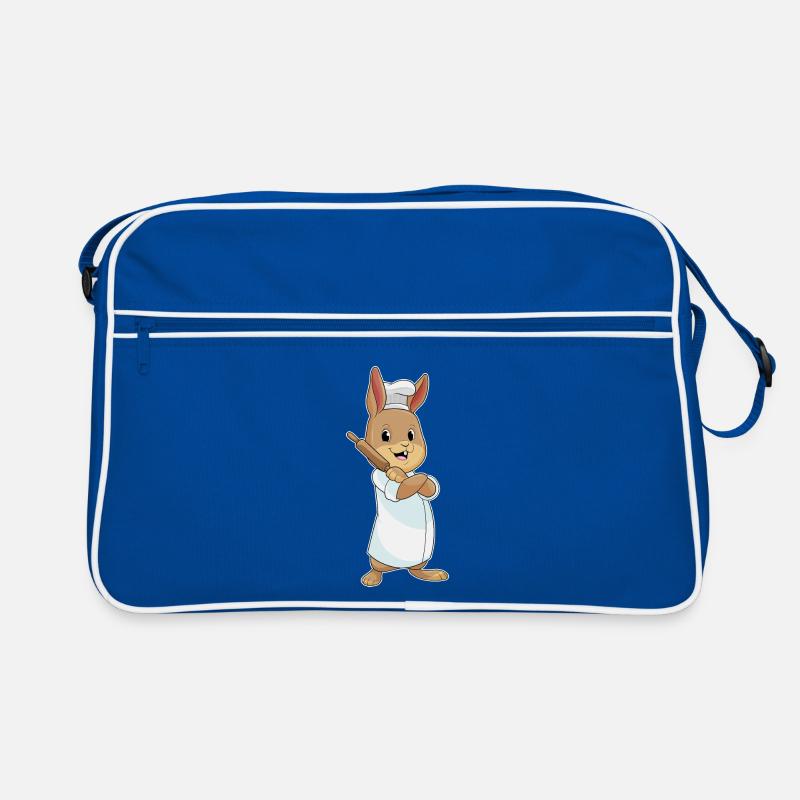 Rabbit as a baker with rolling pin Retro Bag
