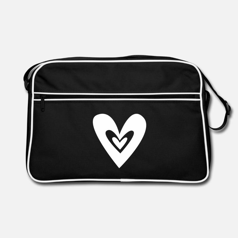 Herz Herze Retro Tasche