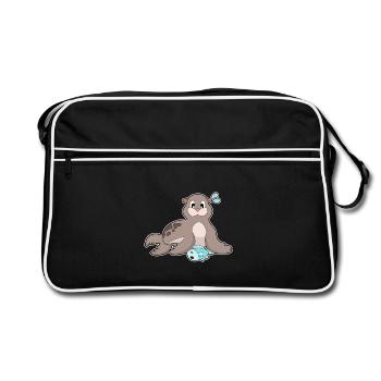 Poisson phoque - Sac Retro - noir/blanc - Devant
