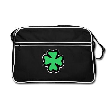 trèfle à quatre feuilles - Sac Retro - noir/blanc - Devant