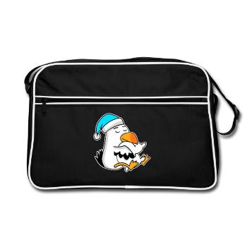 Albatros Oiseau mouette - Sac Retro - noir/blanc - Devant