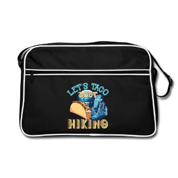 Let's Taco' Bout Hiking - Retro Bag - black/white - Front