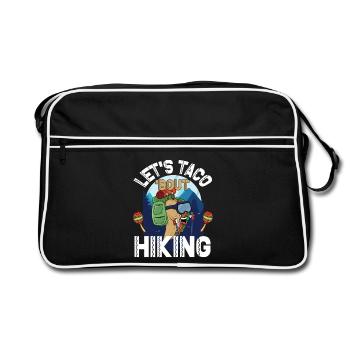 Let's Taco' Bout Hiking - Retro Bag - black/white - Front