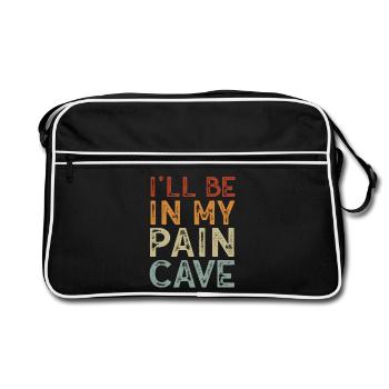 Je serai dans mon triathlon Paincave - Sac Retro - noir/blanc - Devant