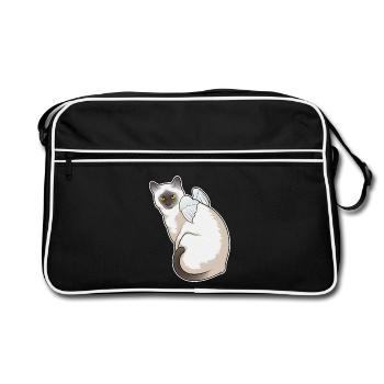 Ailes d’ange de chat - Sac Retro - noir/blanc - Devant