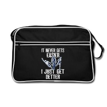 Ce ne sera jamais plus facile le triathlon - Sac Retro - noir/blanc - Devant