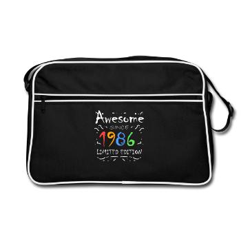 1986 - Fantastic since 1986 - Born in 1986 - Retro Bag - black/white - Front