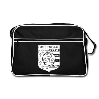 Bretagne Blason Gwenn Ha Du Tribal Triskèle - Sac Retro - noir/blanc - Devant