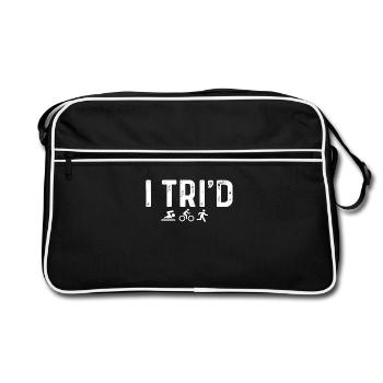 I Tri'd Triathlon - Retro Bag - black/white - Front