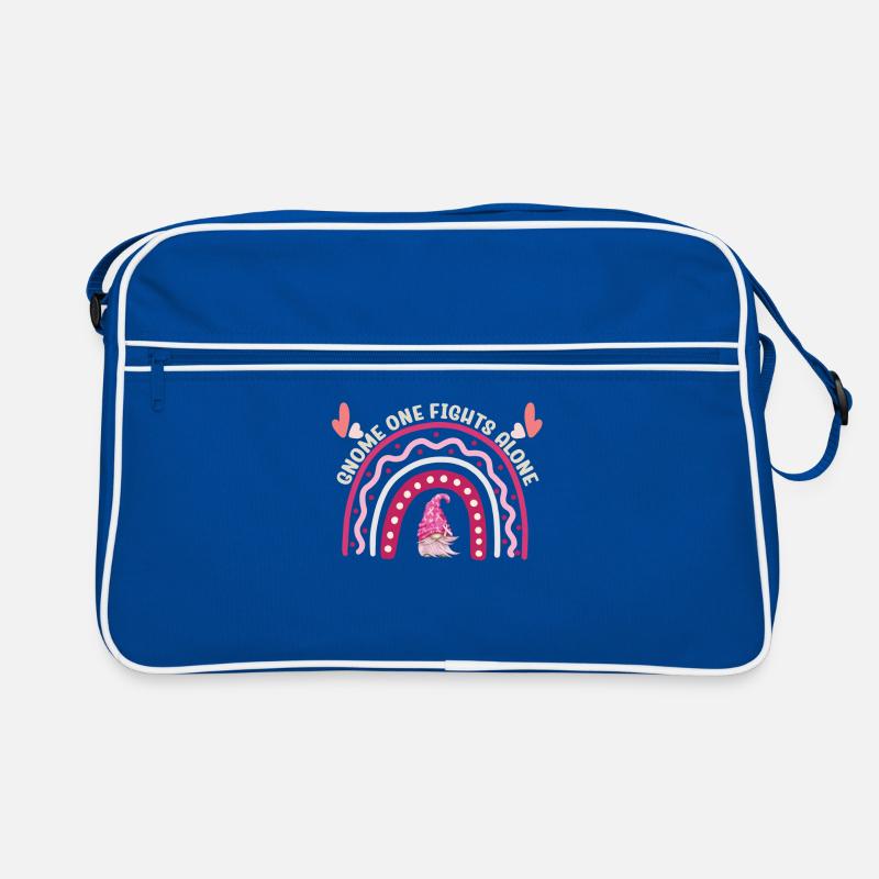 Gnome One Fights Alone Brustkrebs Retro Tasche