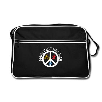 Speed up instead of war triathlete - Retro Bag - black/white - Front