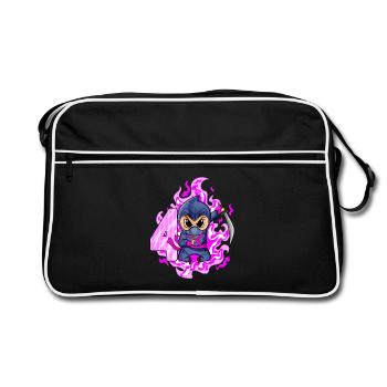 4ème anniversaire Fille de 4 ans Ninja - Sac Retro - noir/blanc - Devant