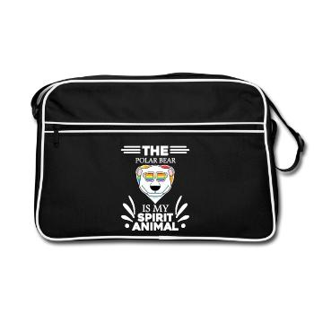 Polar Bear Polar Bear Bear - Retro Bag - black/white - Front