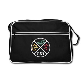 Triathlon féminin - Sac Retro - noir/blanc - Devant
