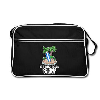 Urlaub - Retro Tasche - Schwarz/Weiß - Vorne
