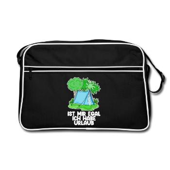 Urlaub - Retro Tasche - Schwarz/Weiß - Vorne