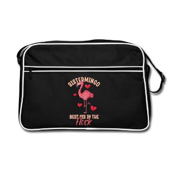 Best Sis In The Flock Sistermingo - Retro Tasche - Schwarz/Weiß - Vorne