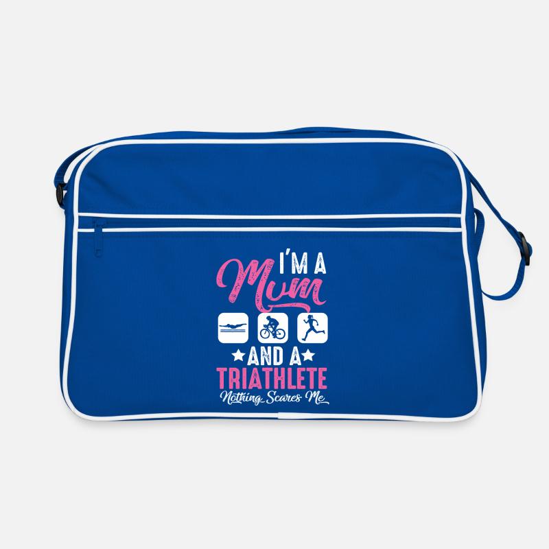 Ich Bin Eine Mutter Und Ein Triathlet Retro Tasche