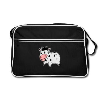 Cow Ass - Cow Butt - Retro Bag - black/white - Front