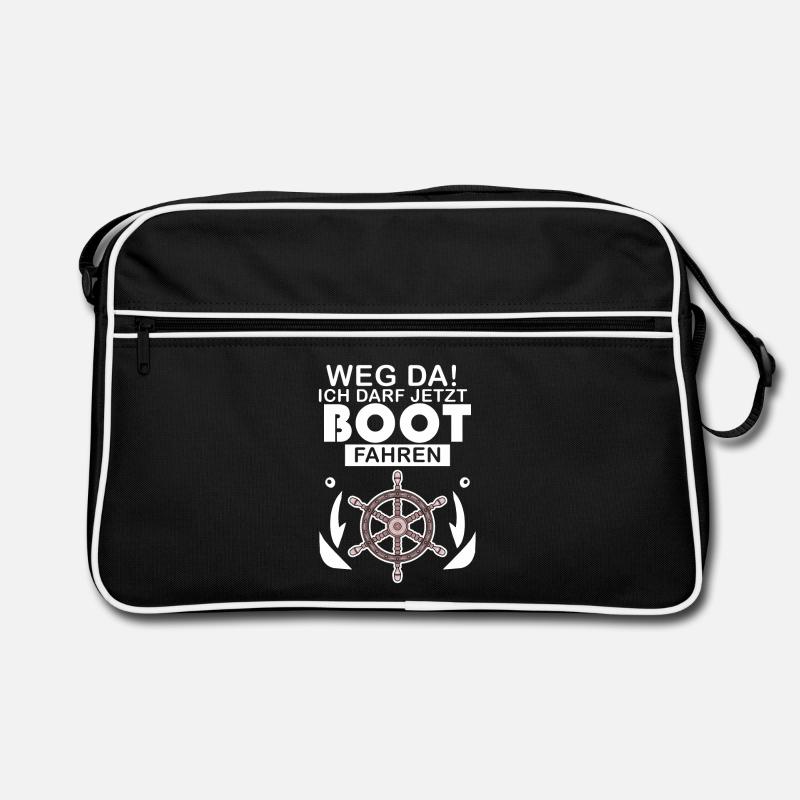 Bootsführerschein Motorboot Geschenk Retro Tasche