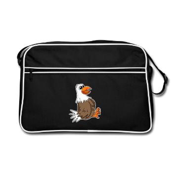 Adler - Retro Tasche - Schwarz/Weiß - Vorne