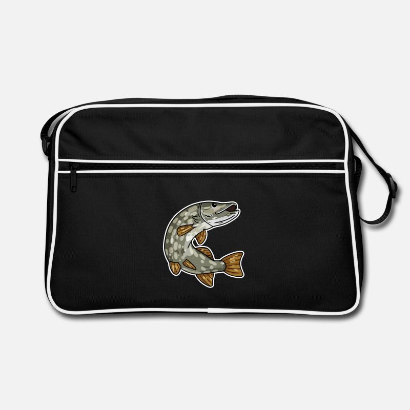 Hecht - Retro Tasche - Schwarz/Weiß