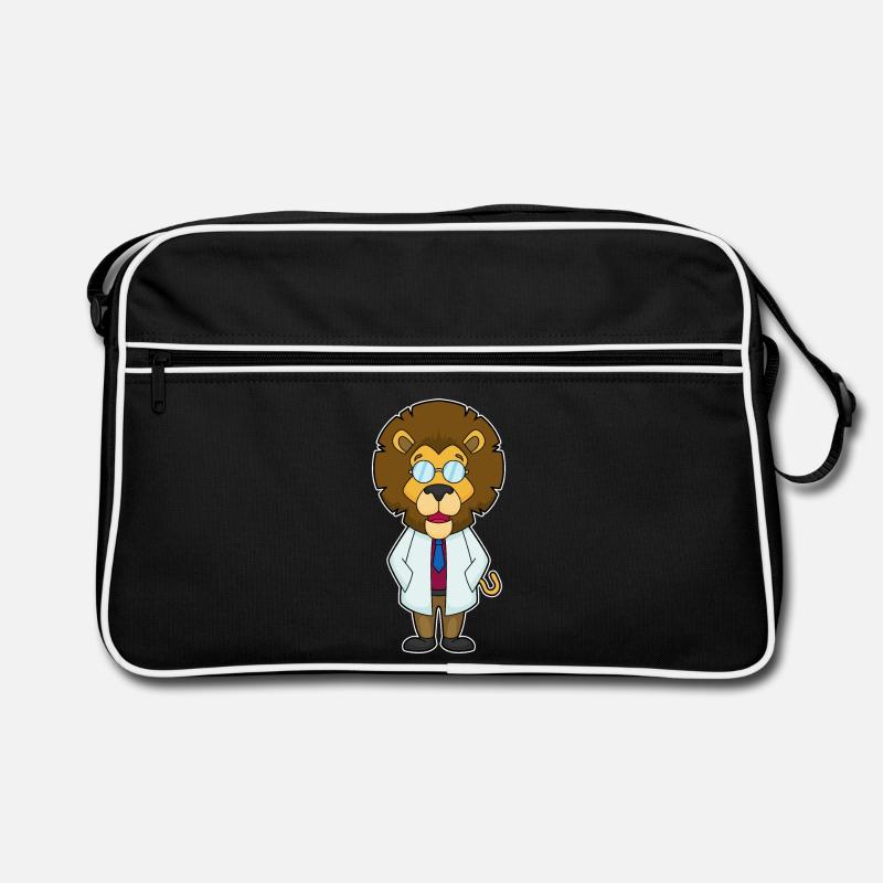 Löwe Arzt Arztkittel Retro Tasche