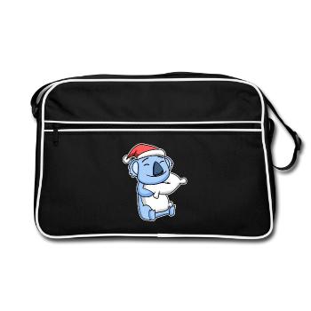 Koala Christmas Sleep Sleep Sleep - Retro Bag - black/white - Front