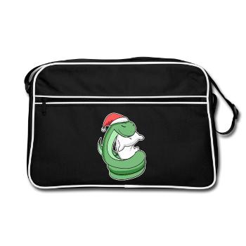 Serpent Noël Sommeil Sommeil Sommeil Sommeil - Sac Retro - noir/blanc - Devant