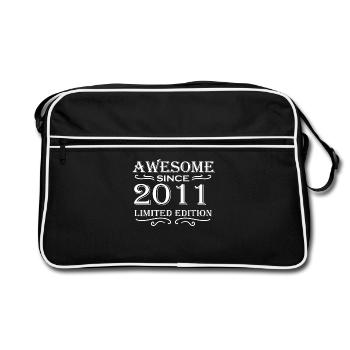 2011 - Vintage 2011 - Fantastic since 2011 - Retro Bag - black/white - Front