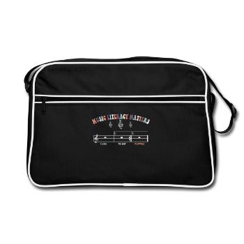 La littératie musicale, ça compte - Sac Retro - noir/blanc - Devant