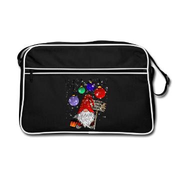 Drôle d’Elfes nains nains de Noël - Sac Retro - noir/blanc - Devant