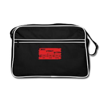La littératie musicale, ça compte - Sac Retro - noir/blanc - Devant