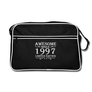 1997 - Jahrgang 1997 - Fantastisch seit 1997 - Retro Tasche - Schwarz/Weiß - Vorne