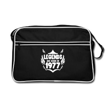 1977 - Né 1977 - Année de naissance 1977 - Sac Retro - noir/blanc - Devant