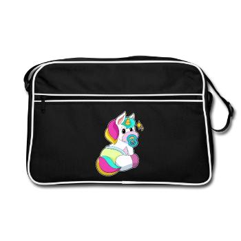 Tétine Licorne - Sac Retro - noir/blanc - Devant