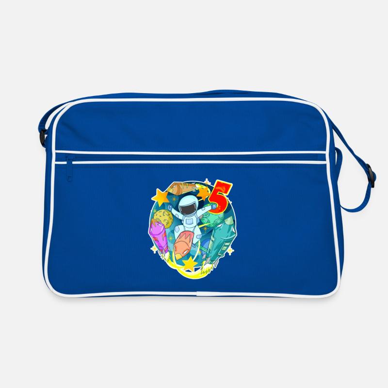 5. Geburtstag 5 Jahre Junge Astronaut Weltall Retro Tasche