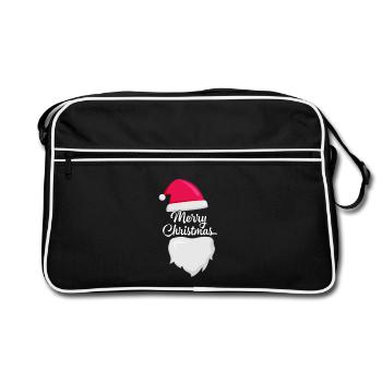Weihnachten Weihnachten Weihnachten Weihnachten - Retro Tasche - Schwarz/Weiß - Vorne