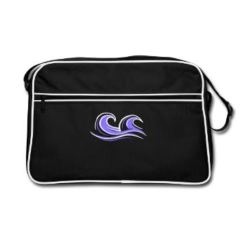 Surfer Wave Gift Surfer Boy Girl Dude Surf - Retro Bag - black/white - Front