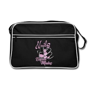 Nails before men Nail designer - Retro Bag - black/white - Front