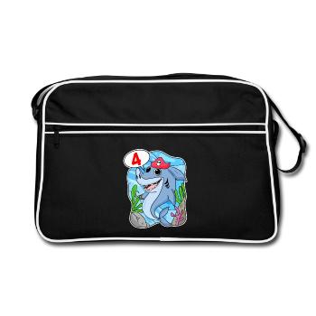 4 years old - 4th birthday with animal motif - Retro Bag - black/white - Front