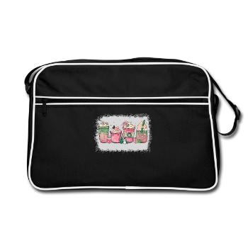 Tasse Heiße Schokolade Pfefferminz-mokka - Retro Tasche - Schwarz/Weiß - Vorne