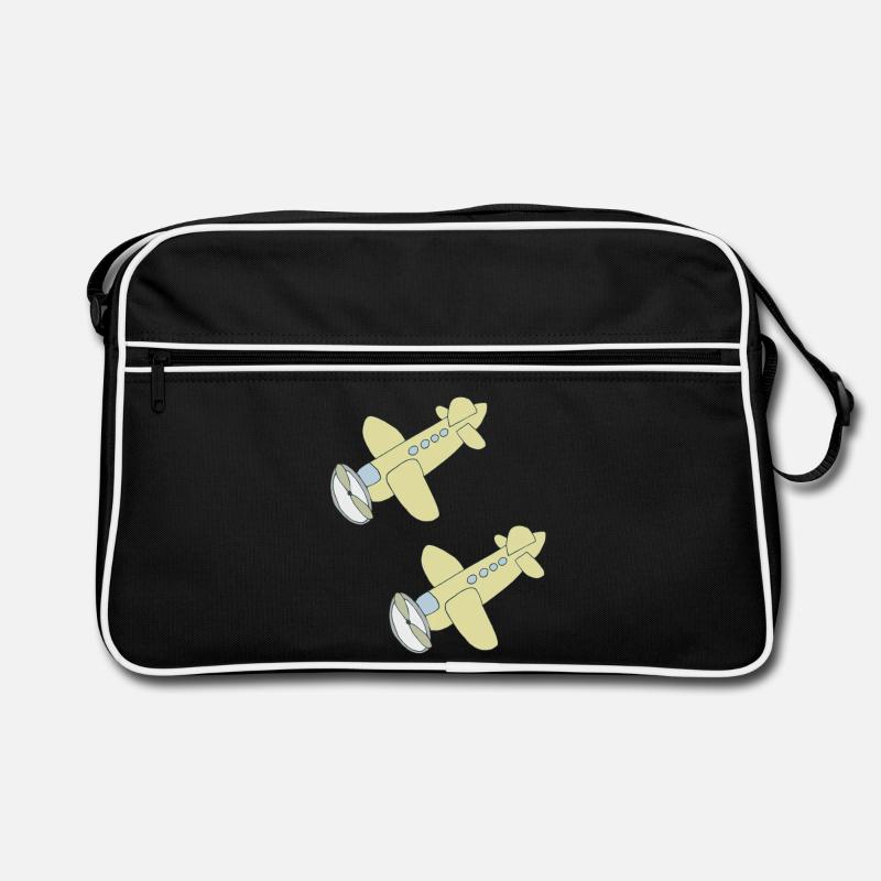 flugzeug 2fach Retro Tasche