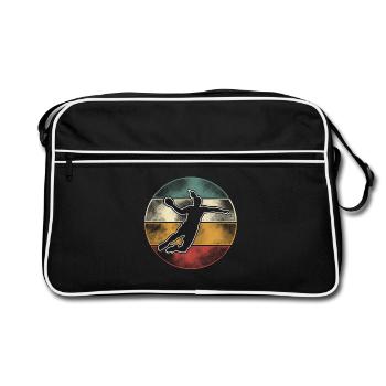 Handball Handball Joueur de handball féminin - Sac Retro - noir/blanc - Devant