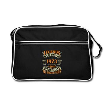 70s legend in retro style - Retro Bag - black/white - Front