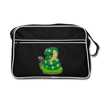 Snake Nerd Book Glasses - Retro Bag - black/white - Front