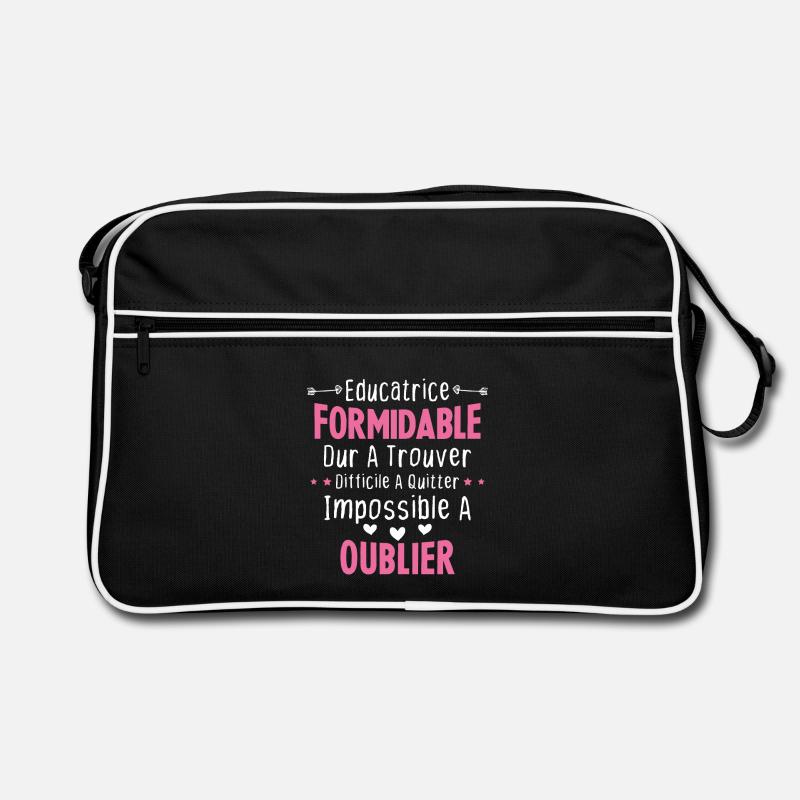 Éducatrice formidable cadeau Éducatrice d'école Sac Retro