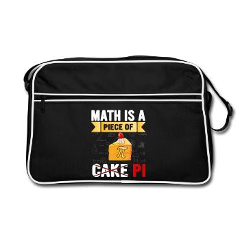 Math Pie Cake Illustration - Retro Bag - black/white - Front