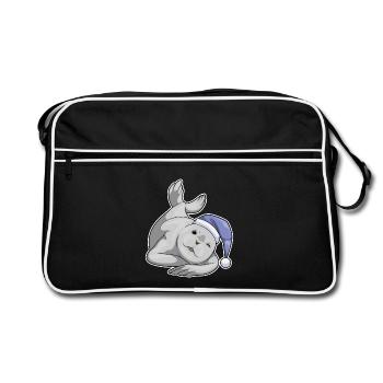 Seal Sleeping Nightcap - Retro Bag - black/white - Front